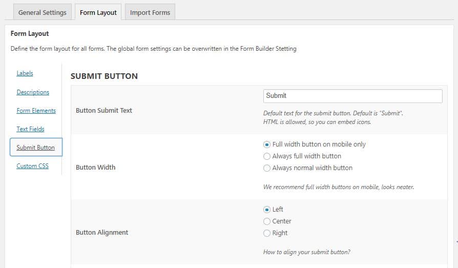 submit button buddy forms design
