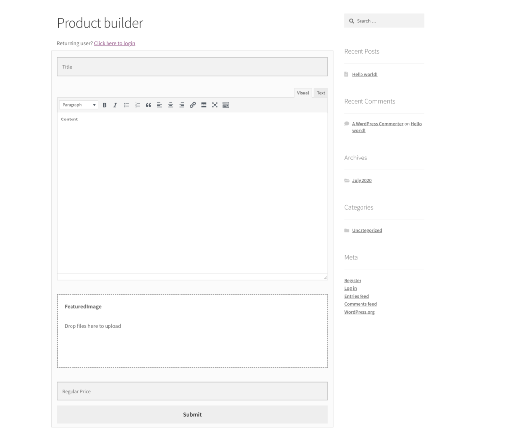 product builder