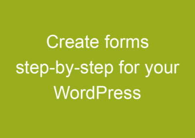 Create forms step-by-step for your WordPress website with an easy to use form wizard