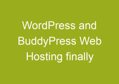 WordPress and BuddyPress Web Hosting finally hassle-free!