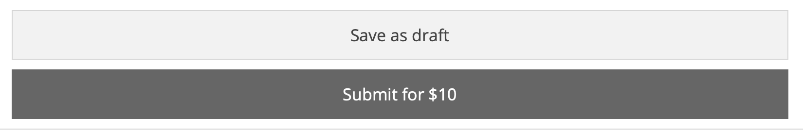 Save as draft or start the purchase process